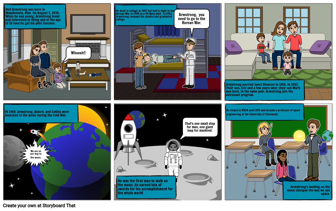 Neil Armstrong Storyboard by e2471c5a