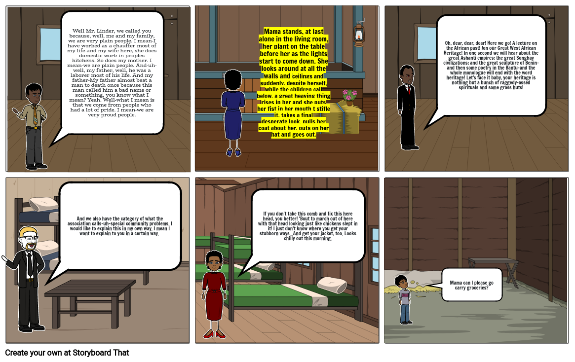 A Raisin in the Sun in a Nutshell Storyboard by e24796e1