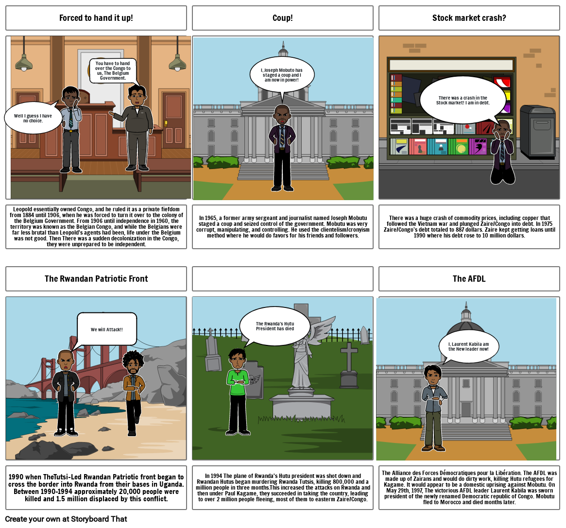 The Congo Crisis Storyboard by e2652a2b