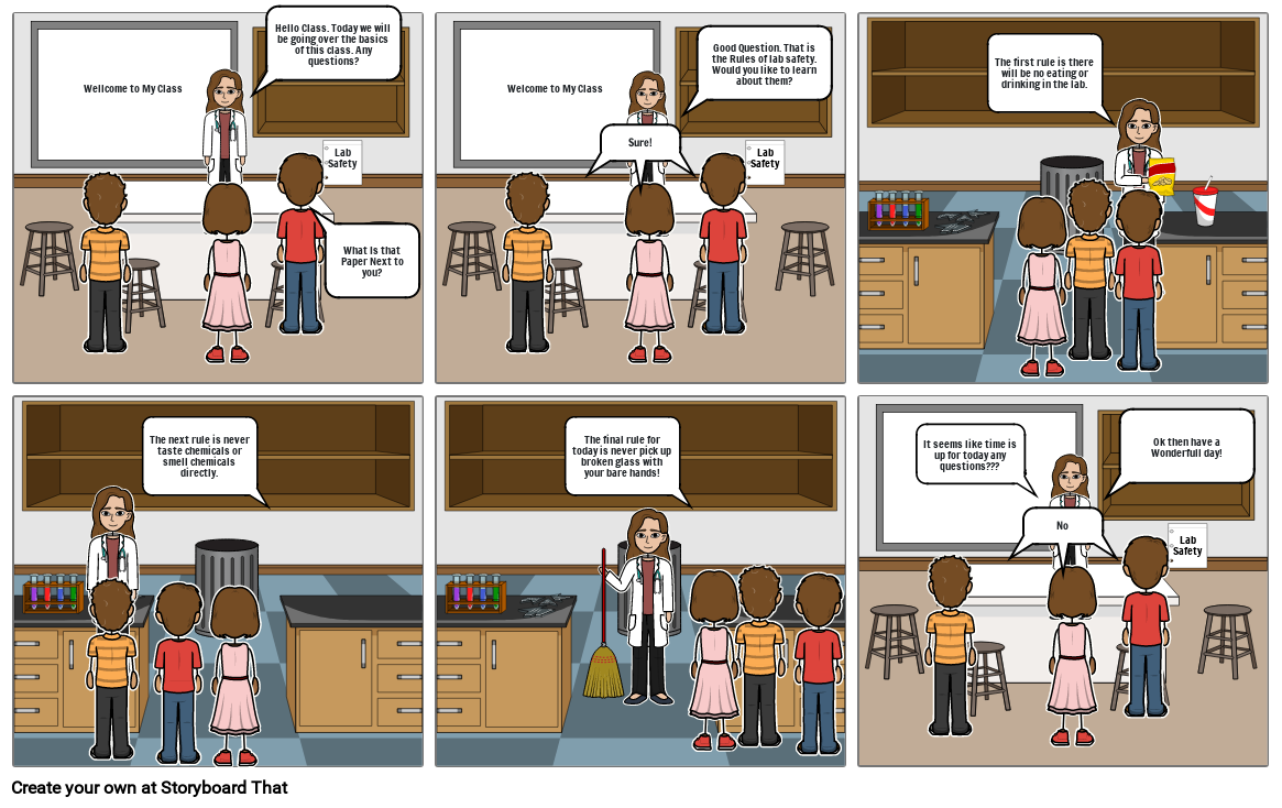 The Rules Of Lab Safety Storyboard By E2733197