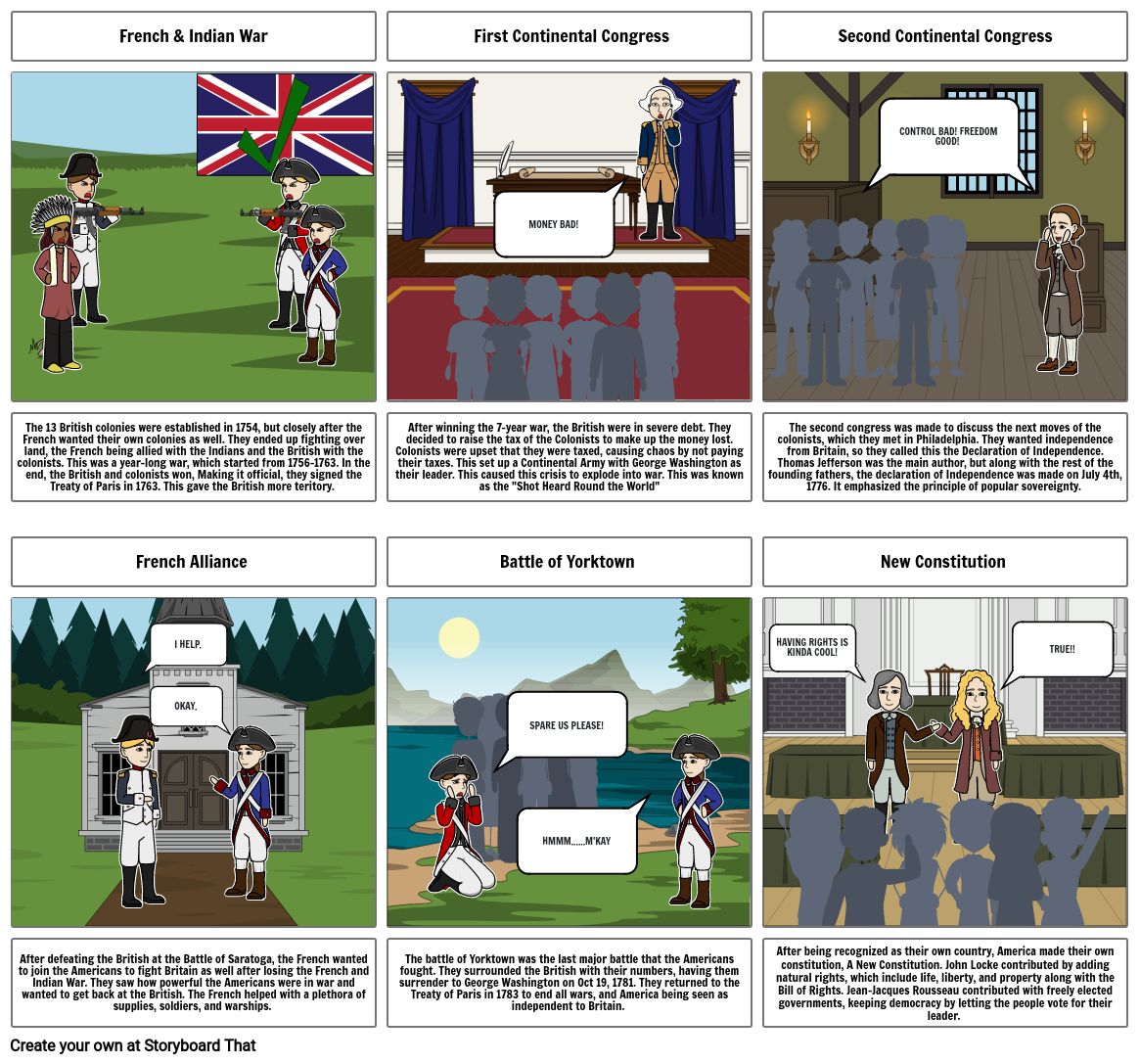 American Revolution Storyboard by e277ec13