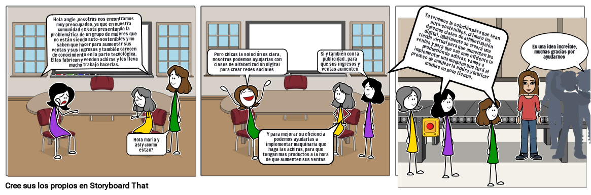 Storyboard emprendimiento asociativo y solidario