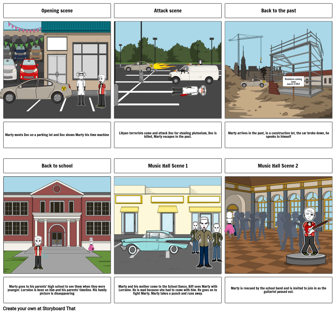 Back to the future Storyboard by e2af8fd9