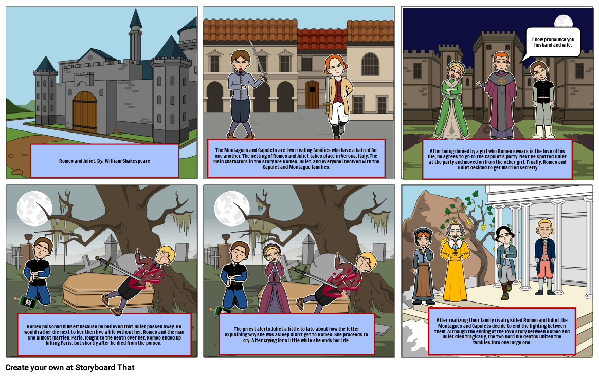 storyboard of shakespeare