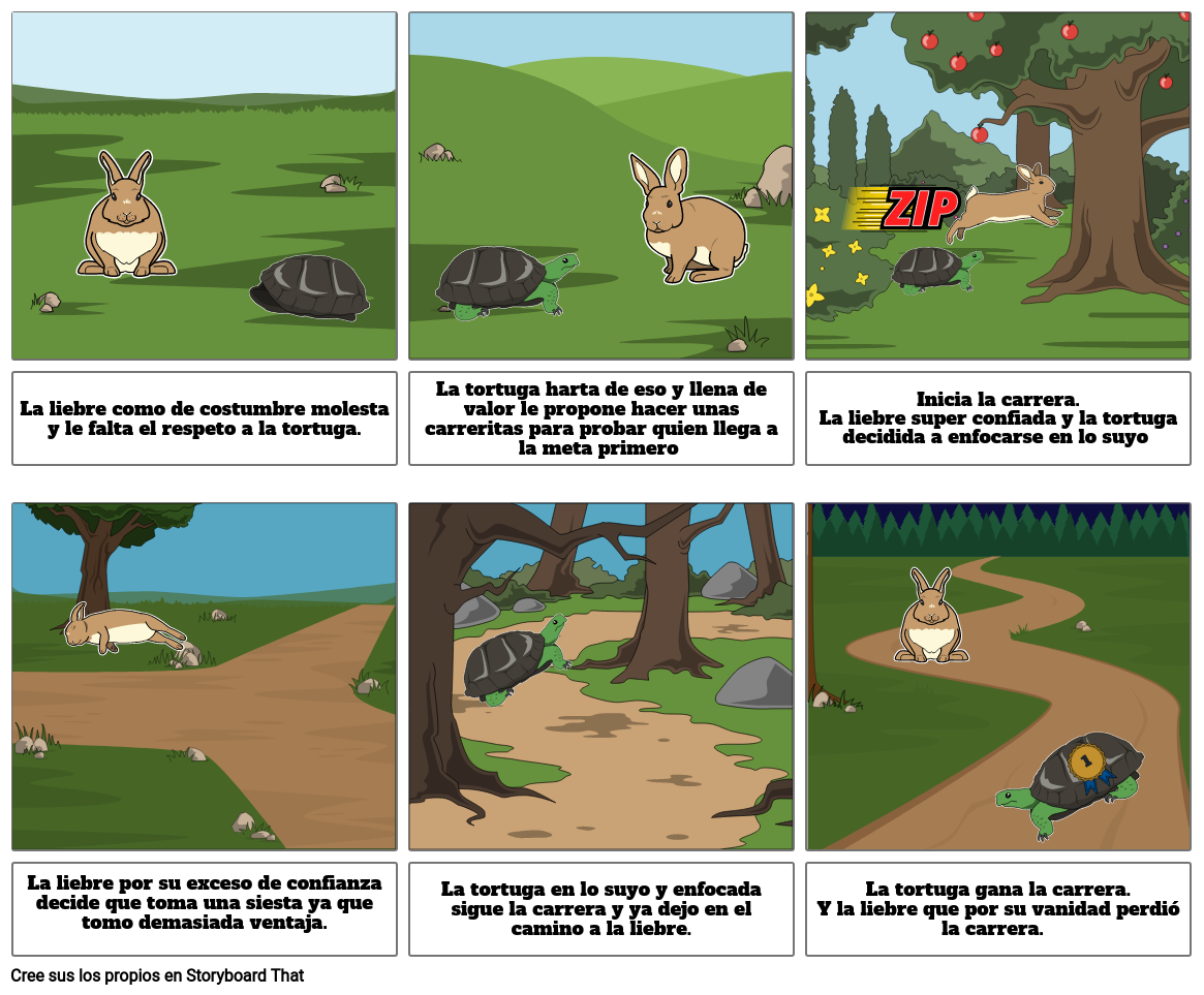 La Liebre Y La Tortuga Storyboard By E2f1ab29 0220