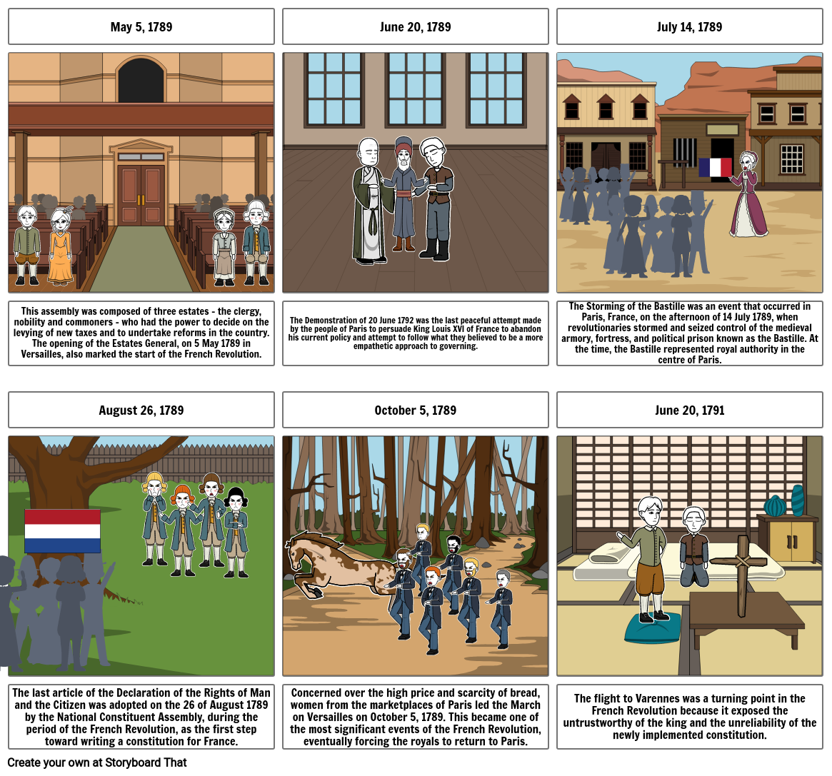 The French Revolution Storyboard by e336d708