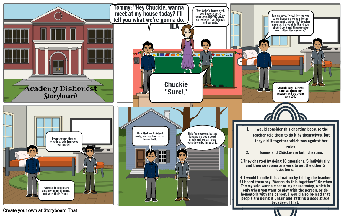 Academic Dishonest Storyboard
