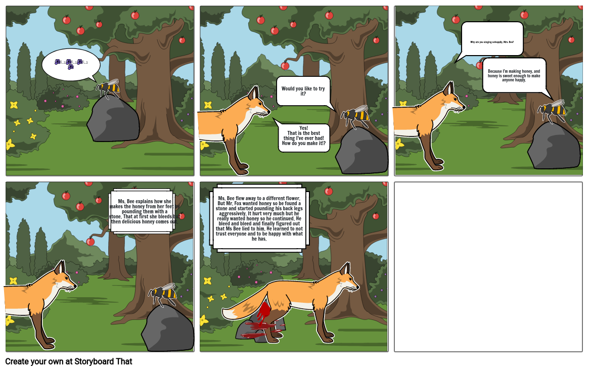 The Bee and the Fox Storyboard by e3af3cbb