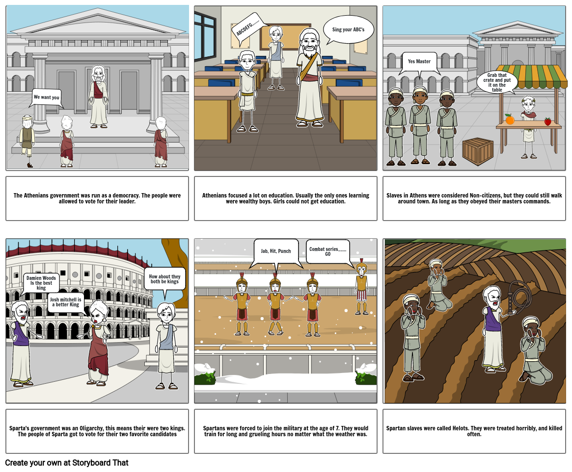 Athens and Sparta Storyboard by e3b41f29