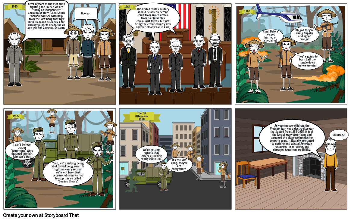 Vietnam War Comic Strip