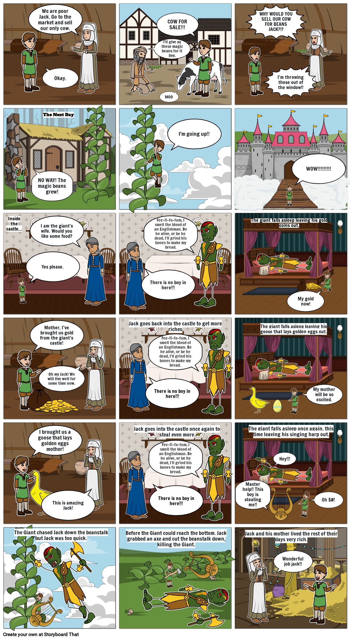 Jack And The Giant Beanstalk Storyboard By E3cb2d0d