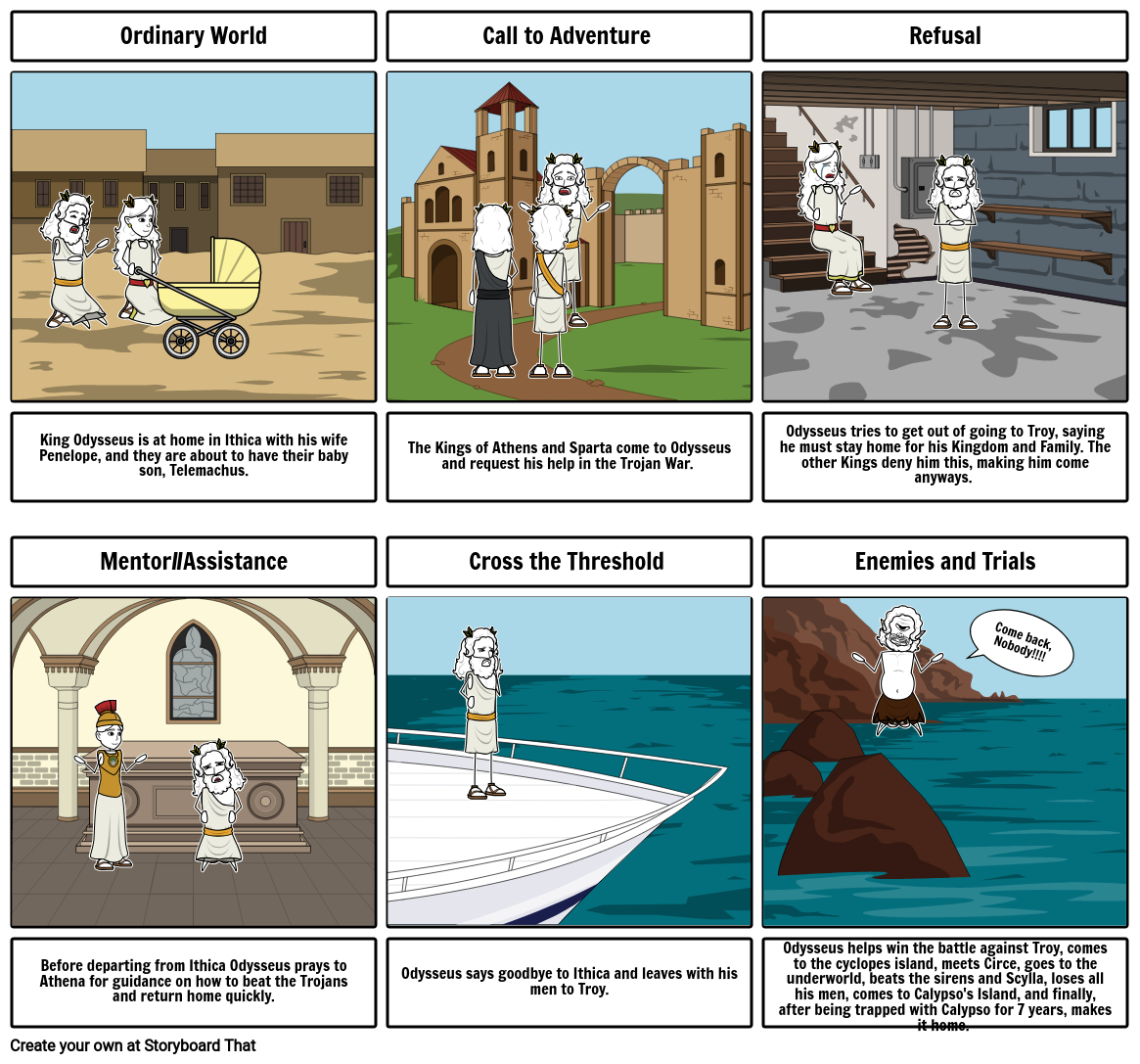 The Odyssey part 1 Storyboard par e3e667bd