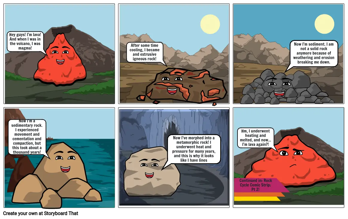 Rock Cycle Comic Strip Pt.1