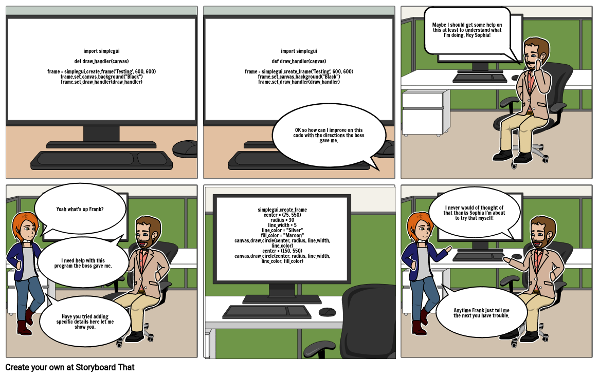 assignment 6 create a storyboard python