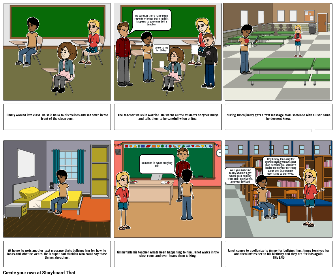 cyber bullying Storyboard por e459afac