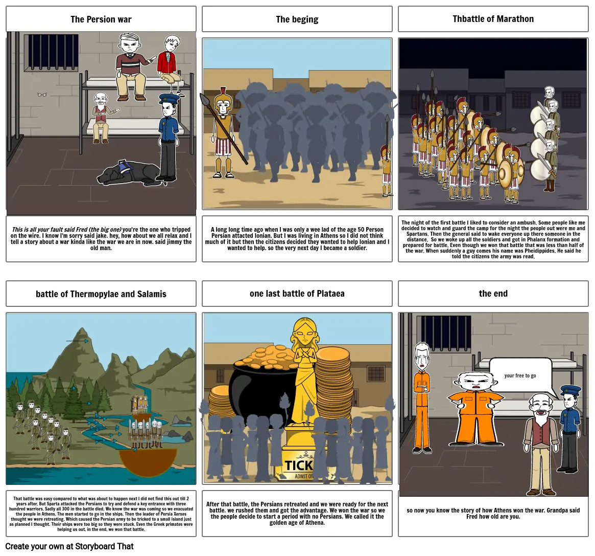 Persian war comic strip