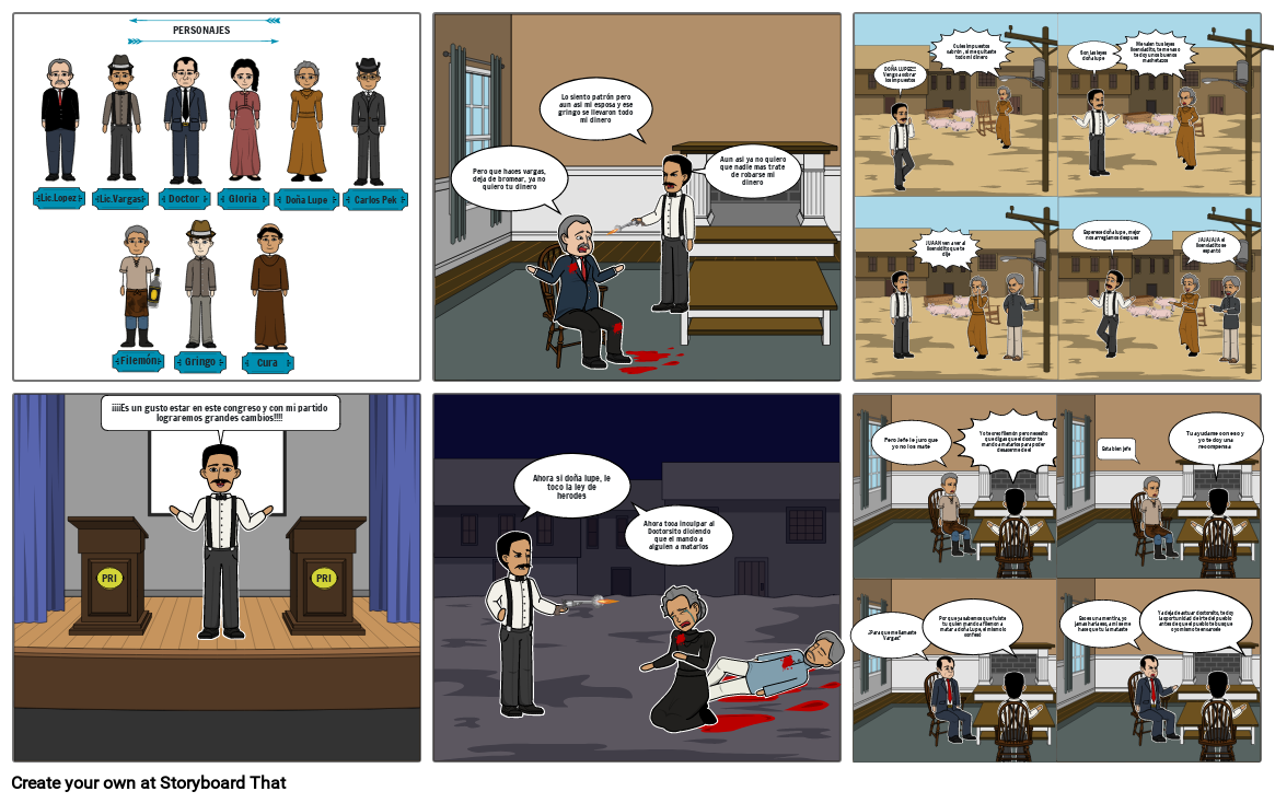 La ley de herodes Storyboard by e46ec08c