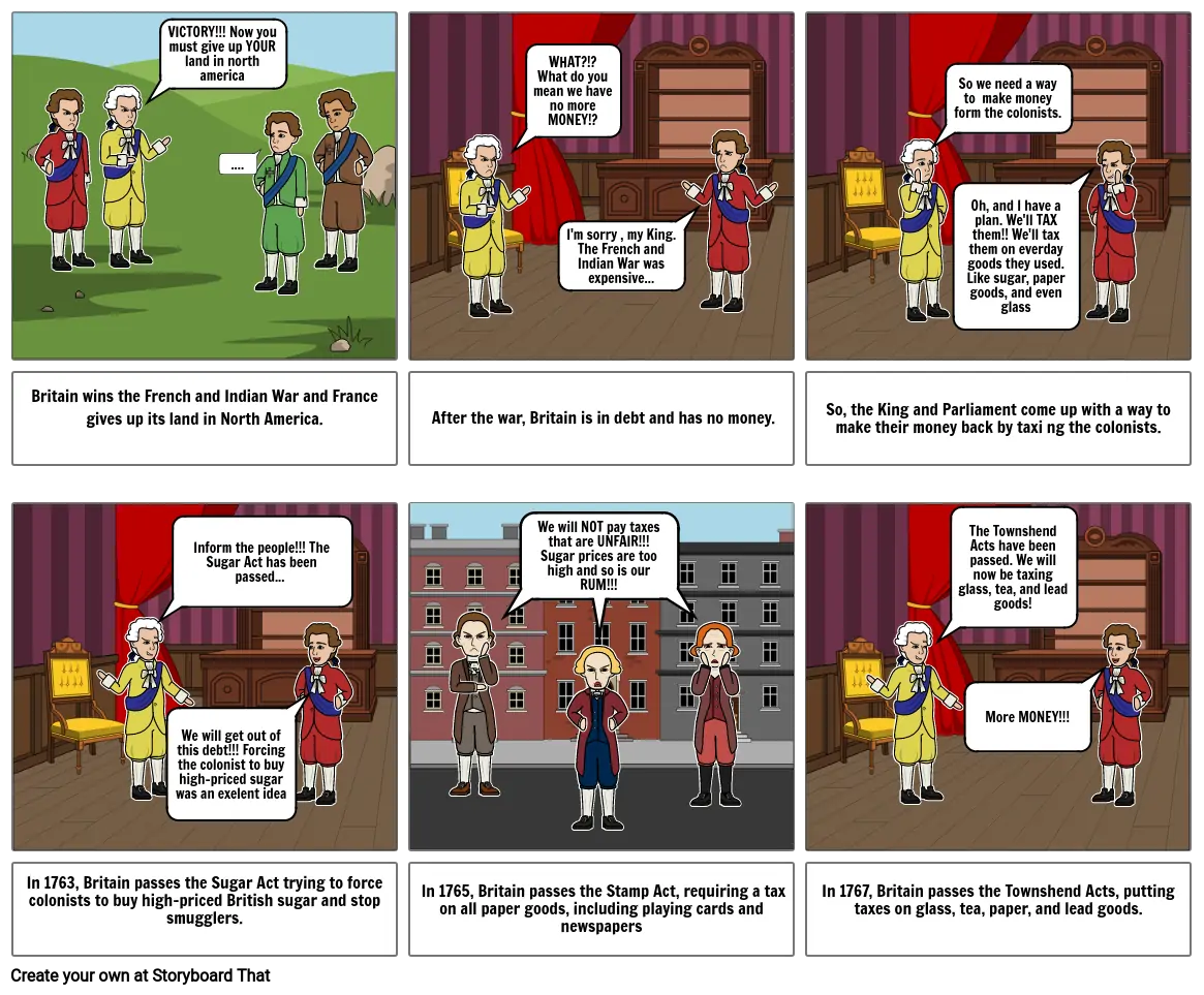 American Revolution Comic Strip