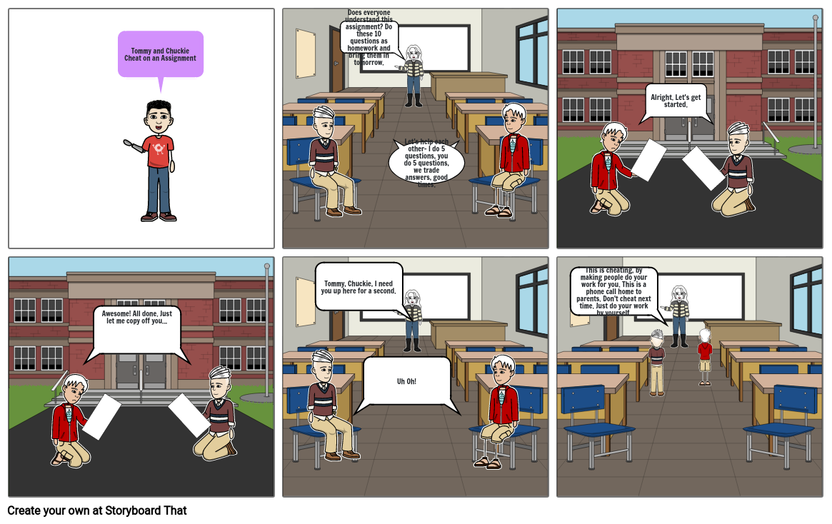 Academic Dishonesty Storyboard Storyboard By E4a7e998