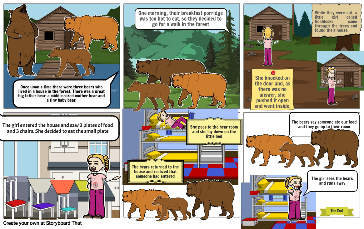 Goldilocks And The Three Bears Storyboard By E4d12812 4985