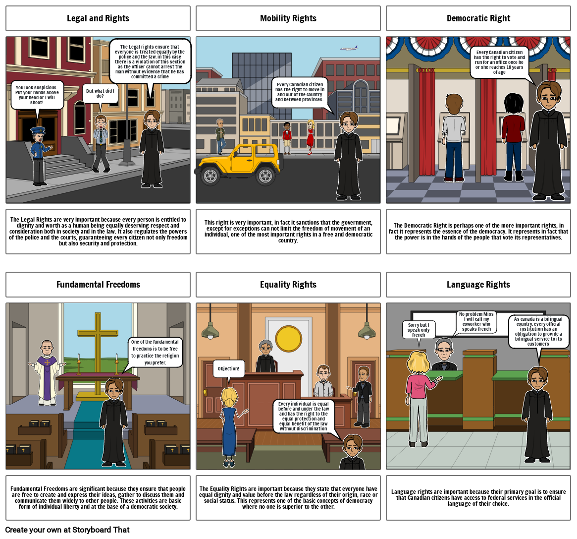 Charter of Rights and Freedom Storyboard by e5064b34