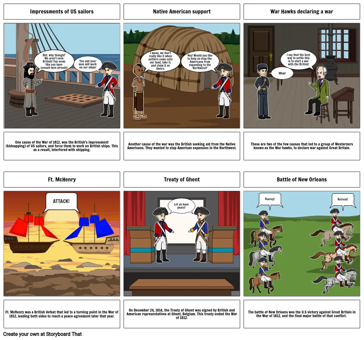 War of 1812 Storyboard par e51d6cc2