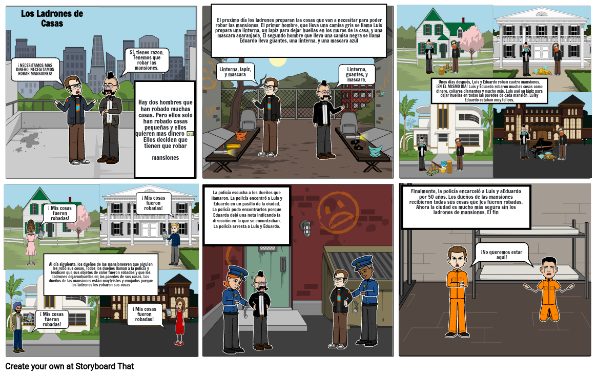 Ladrones de Las Mansiones Storyboard by e53aad20
