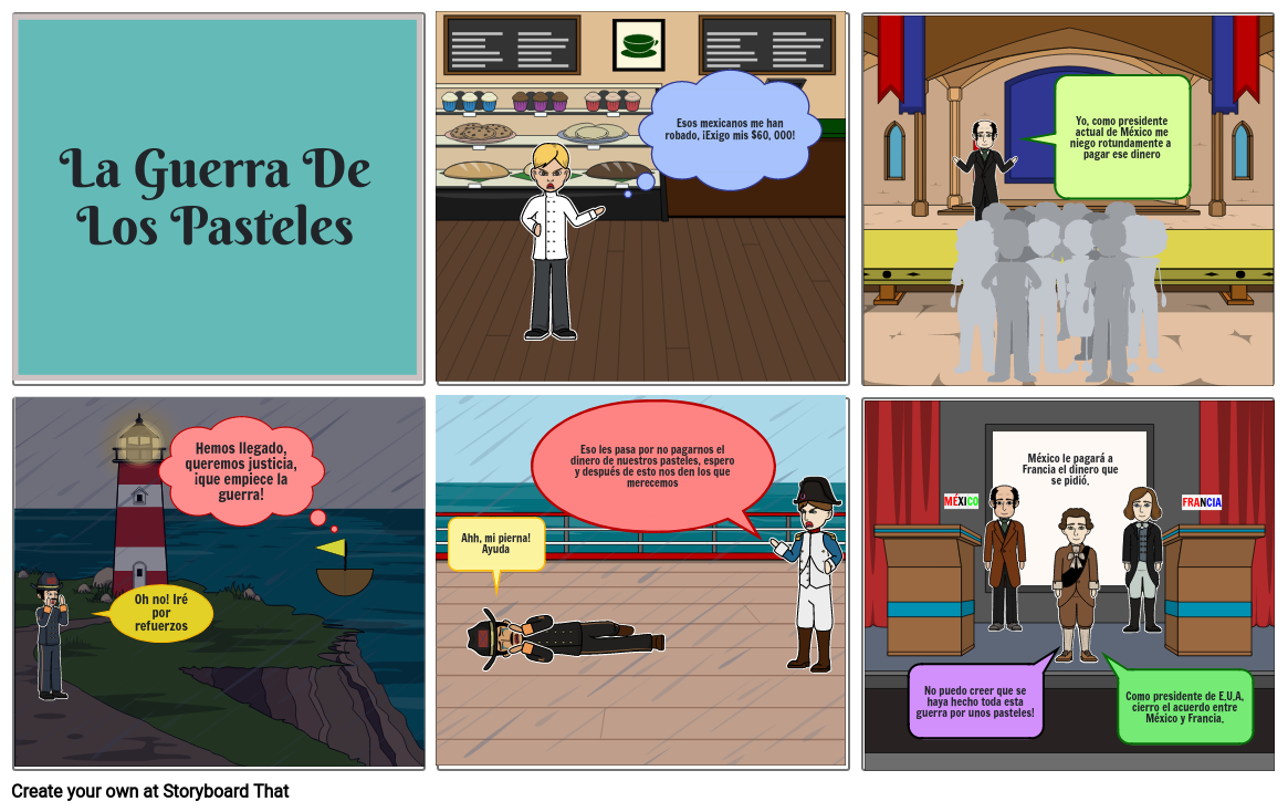 La Guerra de los pastekes Storyboard by e54f9ce6