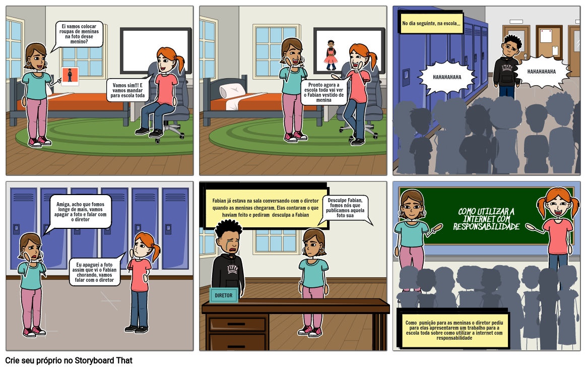 Cyberbullying Storyboard by e5b4ff0b