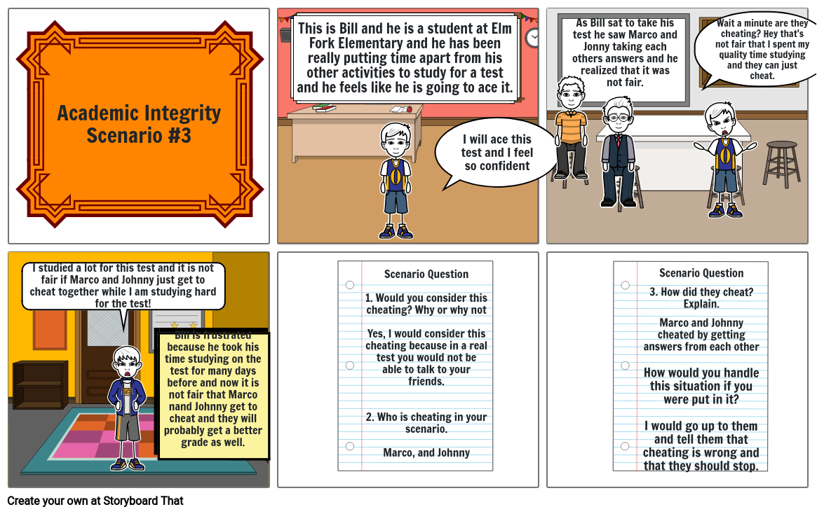 Academic Dishonesty Storyboard