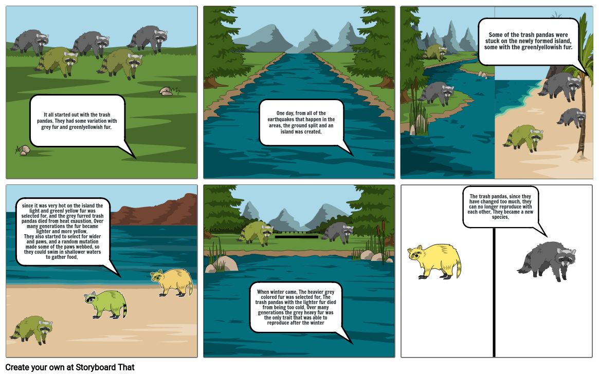 Speciation Comic Strip-eloise Compton Storyboard