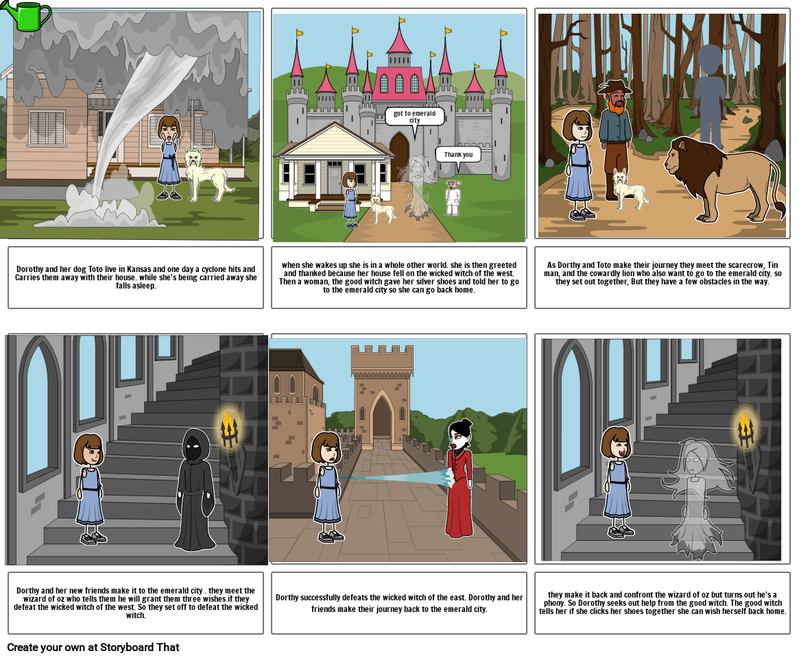 wizard of oz Storyboard by e6b64102