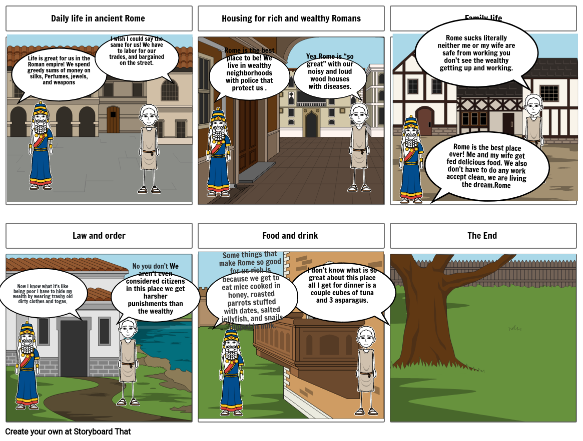 Poor Vs Rich Romans Storyboard by e6f44615