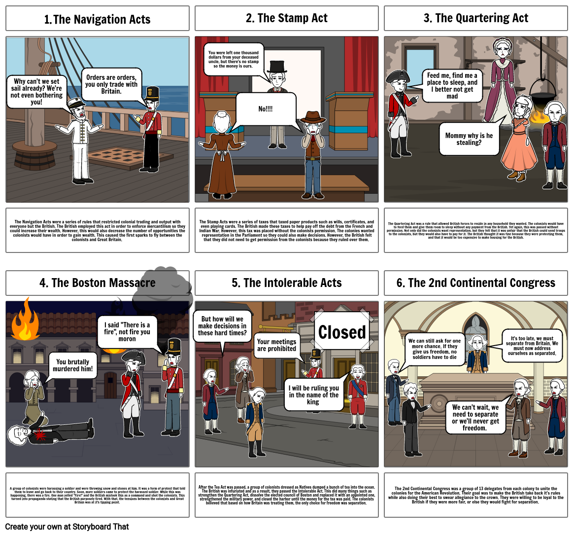 Road to the American Revolution Storyboard by e718d2ba