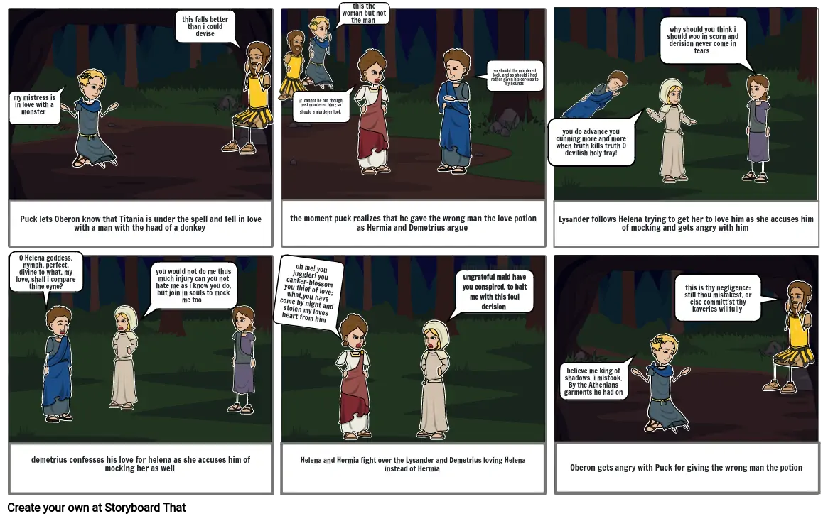 A Midsummer Nights Dream Comic Strip