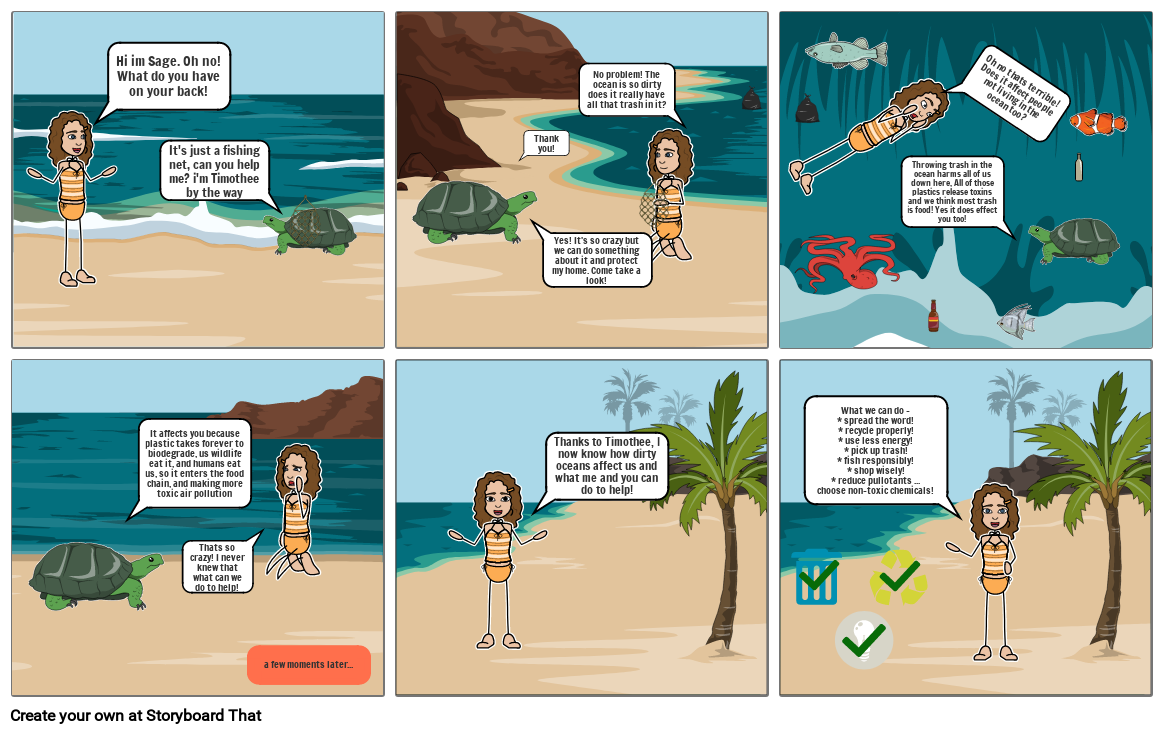 WAYS TO REDUCE MARINE POLLUTION Storyboard by e73d3364