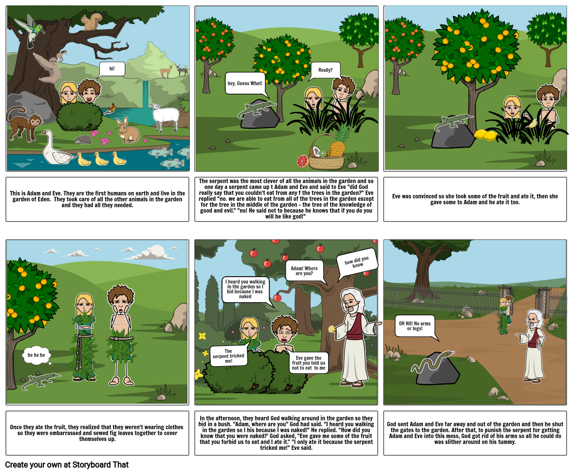 Adam And Eve Storyboard By E750b746 7582