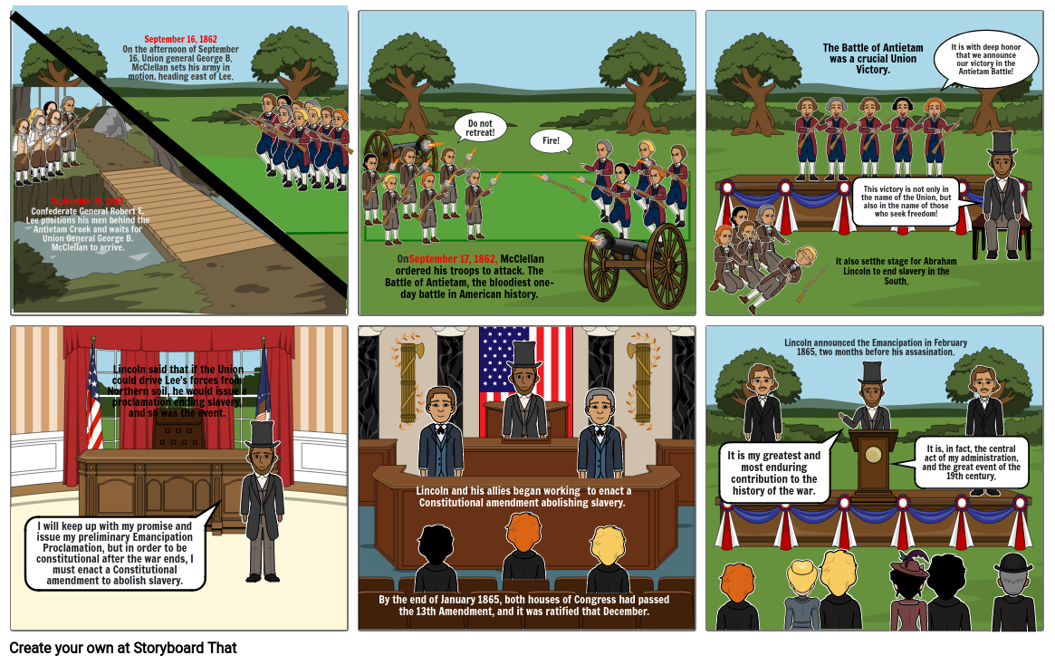 Emancipation Proclamation Storyboard by e76228b6