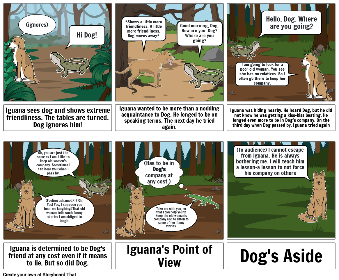 Dog and Iguana