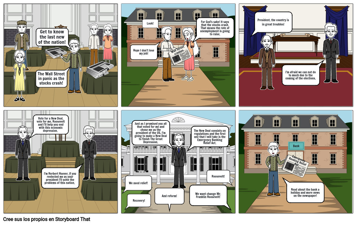 The Great Depression and the New Deal Storyboard