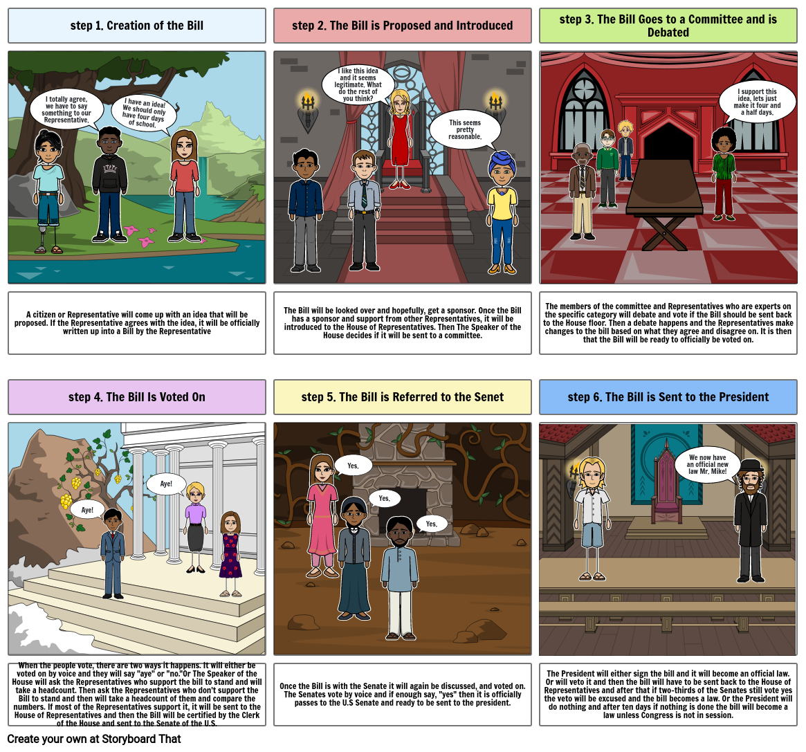 How A Bill Becomes A Law Kleschick Storyboard by e7cac431