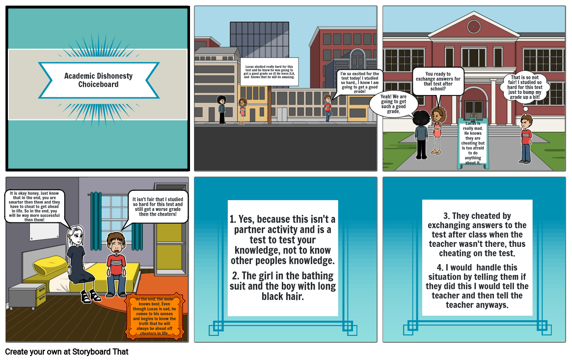 Academic Dishonestly Storyboard