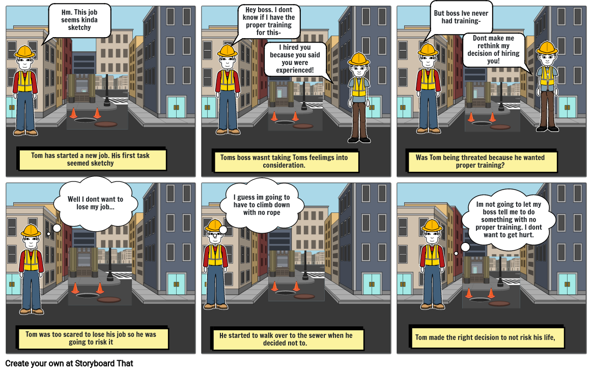 Work safety Storyboard by e81a9a2f
