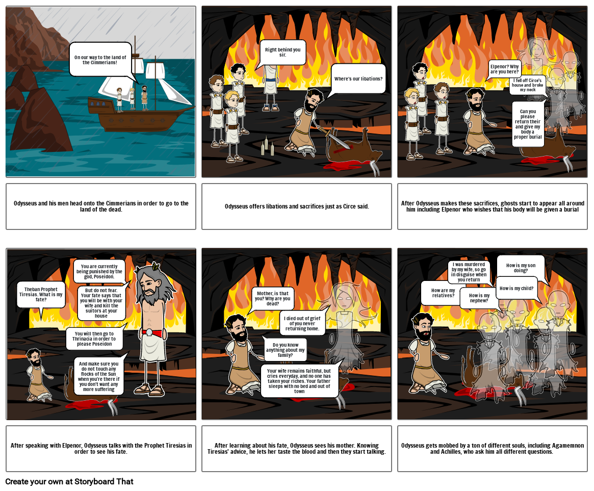 The Odyssey Book 11 Storyboard por e81ab2d9