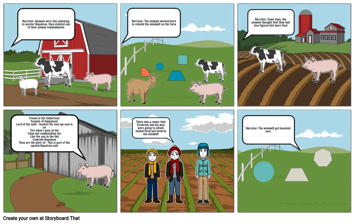 Animal Farm Chapter 8 Storyboard