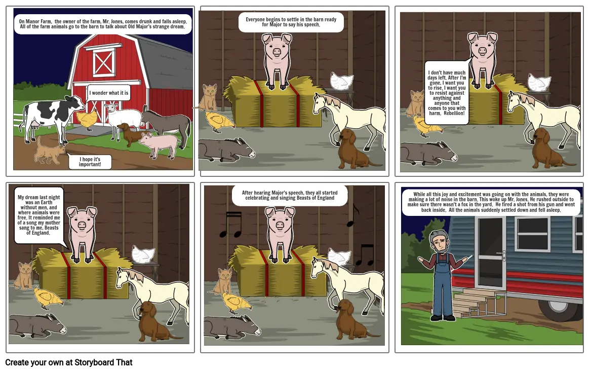 Animal Farm Chapter 1 Comic