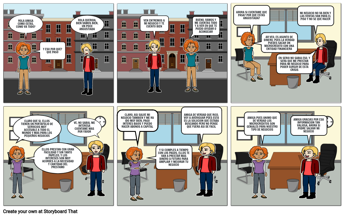 HISTORIETA MICROFINANCIERA Storyboard by e85e8ddd