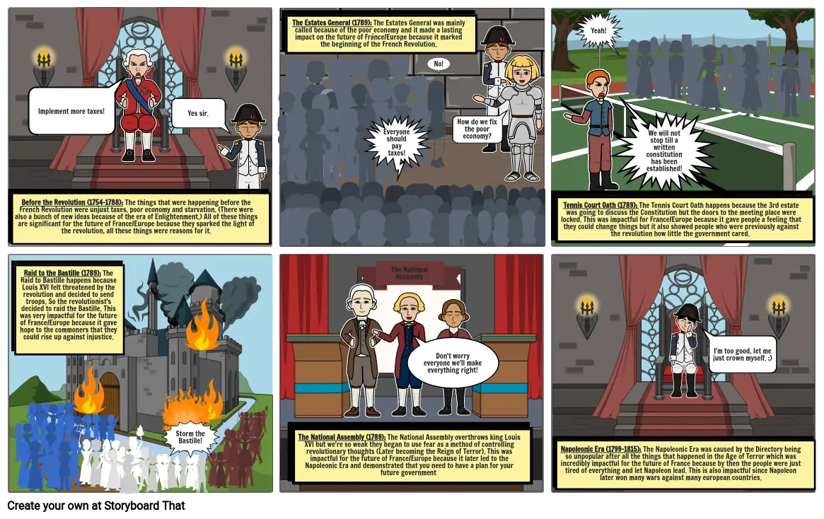 French Revolution Comic Strip