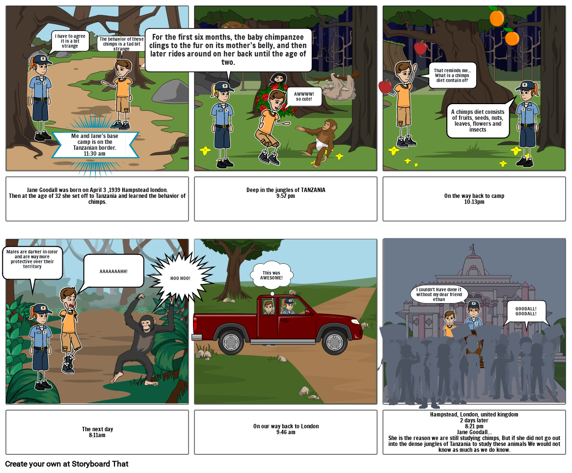 MY adventure with jane goodall! Storyboard par e86c795b