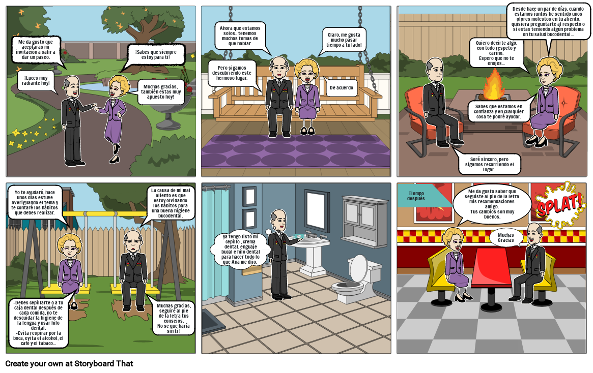 Comic salud oral Storyboard by e8a137bf